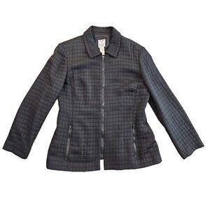 Mondi The Company Full Zip Jacket Women's 42 Black Long Sleeve Vintage EUC